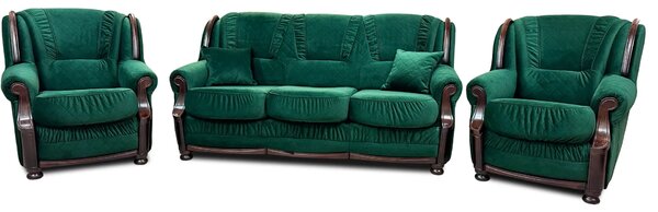Zestaw wypoczynkowy: Sofa Milano + 2 x fotel + 2 pufy