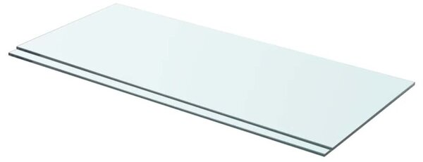 Półki, 2 szt., szklany, przezroczysty panel, 70 x 30 cm