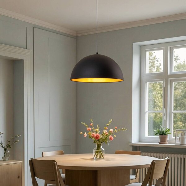 Lampa wisząca Lipeo ROYALTECH, możliwość ściemniania, czarny, salon / jadalnia, metal