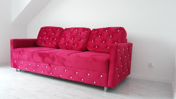 Sofa BLINK glamour + schowek na pościel