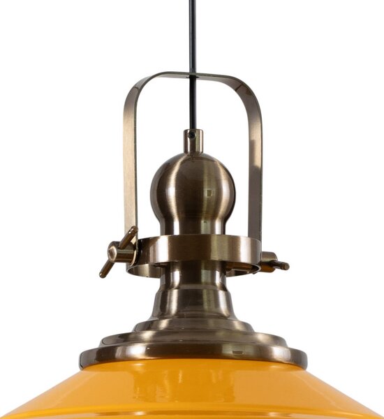 Lampa wisząca Astel ROYALTECH, możliwość ściemniania, żółty / pomarańczowy, salon / jadalnia, metal, industrialny