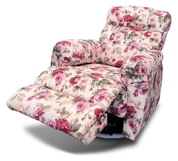 Fotel do salonu MONACO relax print w kwiaty