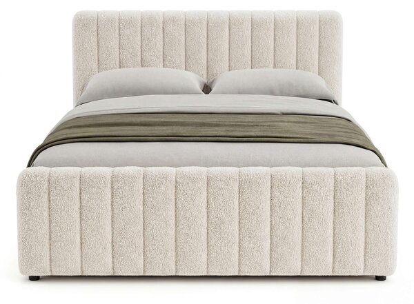 MebleMWM Łóżko tapicerowane SF1078 | 140x200 | Boucle | Biały #2