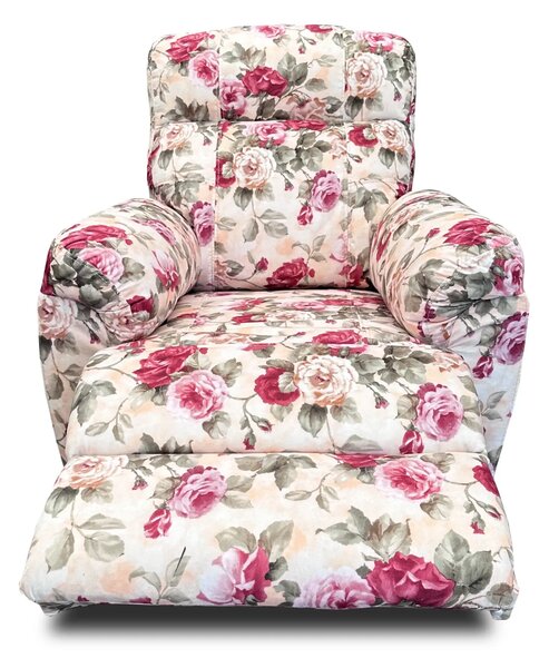 Fotel do salonu MONACO relax print w kwiaty