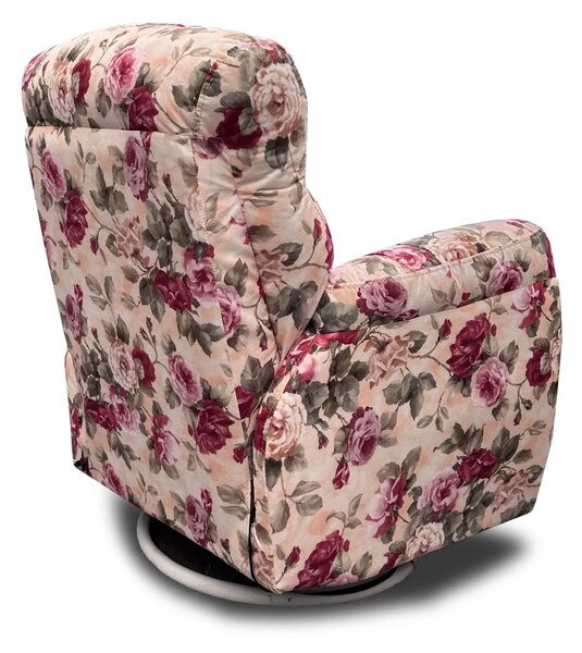 Fotel do salonu MONACO relax print w kwiaty