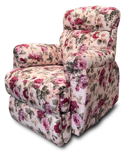 Fotel do salonu MONACO relax print w kwiaty