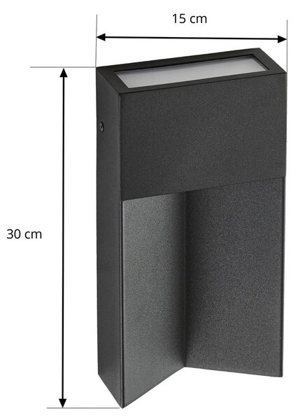 Kinkiet zewnętrzny Kaholo Lucande, czarny, aluminium, nowoczesny