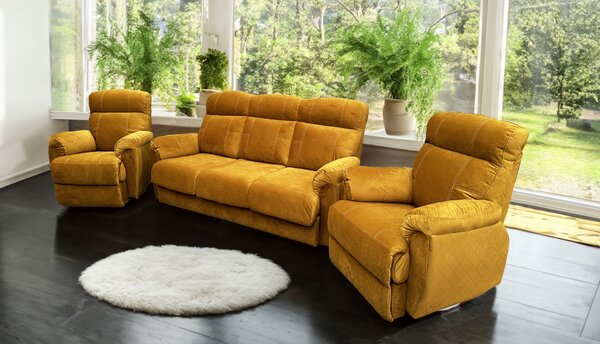 Komplet do salonu Sofa MONACO 2 x Fotele z funkcją Relax