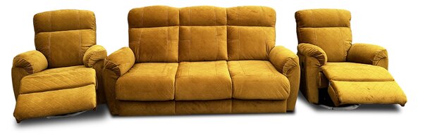 Komplet do salonu Sofa MONACO 2 x Fotele z funkcją Relax