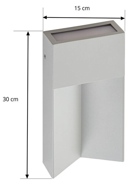 Kinkiet zewnętrzny Kaholo Lucande, aluminiowy / szary / cynkowy, aluminium, nowoczesny