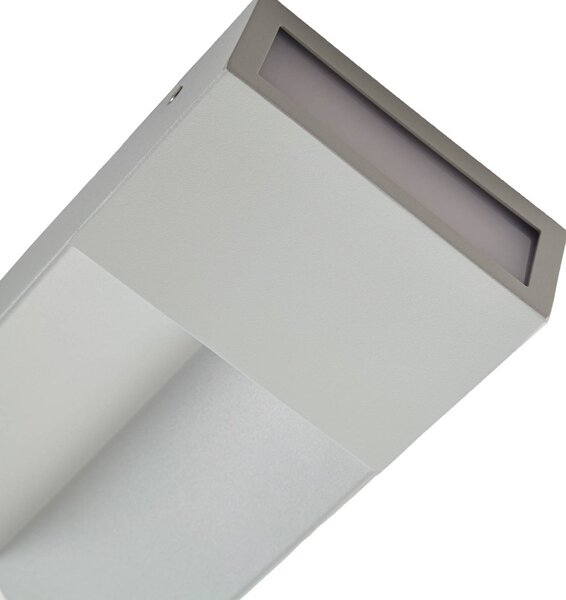 Kinkiet zewnętrzny Kaholo Lucande, aluminiowy / szary / cynkowy, aluminium, nowoczesny