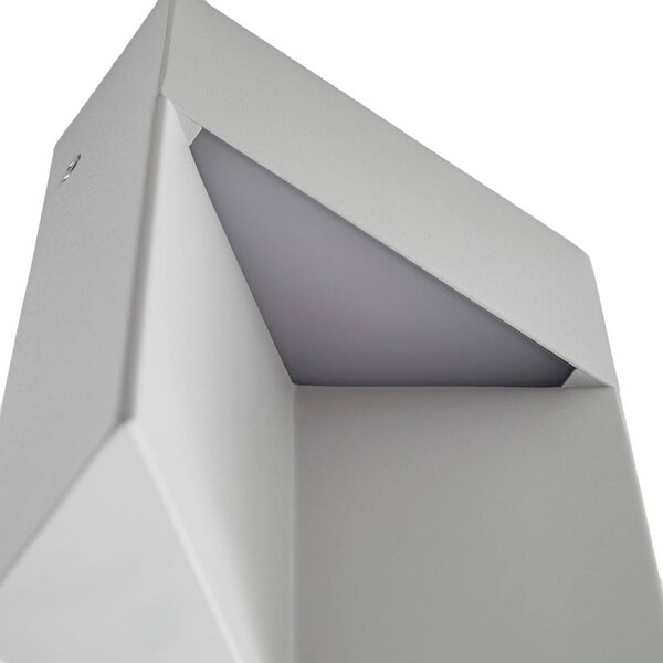 Kinkiet zewnętrzny Kaholo Lucande, aluminiowy / szary / cynkowy, aluminium, nowoczesny
