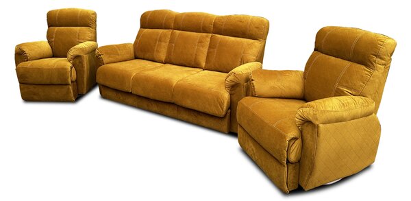 Komplet do salonu Sofa MONACO 2 x Fotele z funkcją Relax