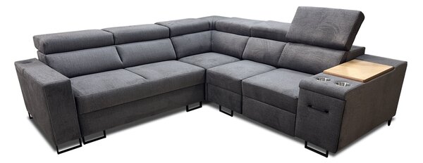Narożnik Zeus IV 270/250cm z relaxem elektrycznym, uchwyty na kubki