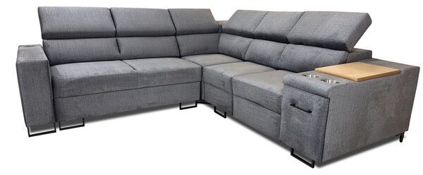 Narożnik Zeus IV 270/250cm z relaxem elektrycznym, uchwyty na kubki