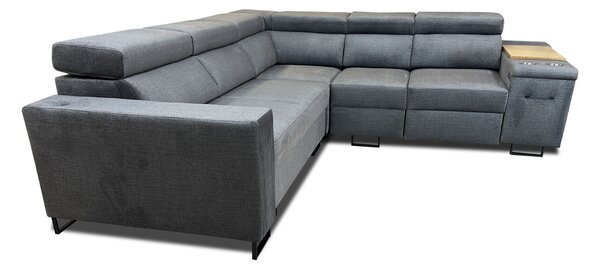 Narożnik Zeus IV 270/250cm z relaxem elektrycznym, uchwyty na kubki