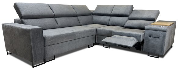 Narożnik Zeus IV 270/250cm z relaxem elektrycznym, uchwyty na kubki