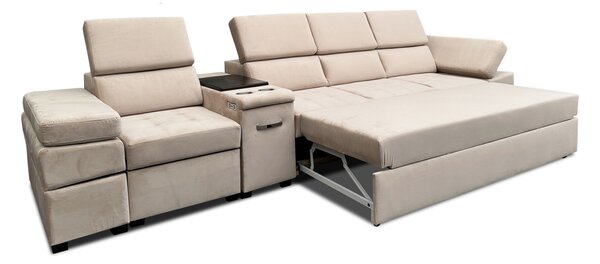 Kanapa z funkcją spania, kanapa 4 osobowa Infinity III funkcją relax i barkiem