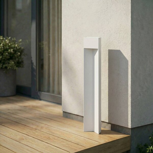 Słupek oświetleniowy LED Kaholo Lucande, aluminiowy / szary / cynkowy, aluminium, nowoczesny