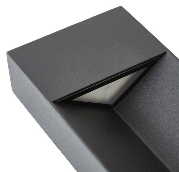Słupek oświetleniowy LED Kaholo Lucande, czarny, aluminium, nowoczesny