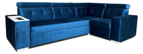 Narożnik rozkładany, kanapa narożna 260/190 cm Tulum VII 1x relax elektryczny