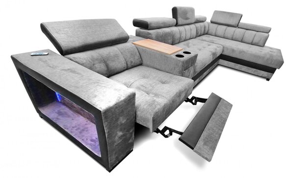 Narożnik rozkładany, kanapa narożna 350/210 cm Dream z relaxem elektrycznym