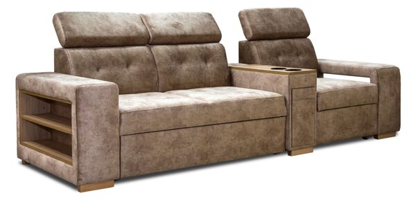 Kanapa 3 osobowa Leon funkcją relax + barek