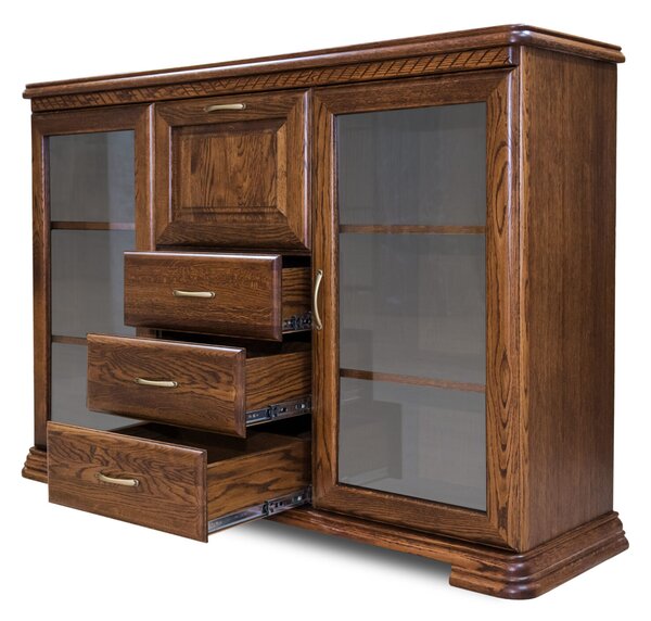 Komoda, komoda do sypialni, komoda do salonu, biblioteczka CLASSIC 2D3S1B II szer. 165 cm