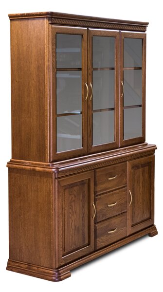 Witryna dębowa Classic 1 5D3S1B szerokość 165 cm