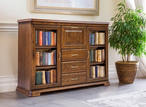 Komoda, komoda do sypialni, komoda do salonu, biblioteczka CLASSIC 2D3S1B II szer. 165 cm