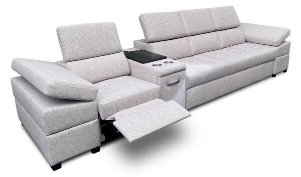 Kanapa z funkcją spania, kanapa 4 osobowa Infinity III funkcją relax i barkiem tkanina premium