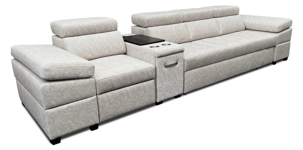 Kanapa z funkcją spania, kanapa 4 osobowa Infinity III funkcją relax i barkiem tkanina premium