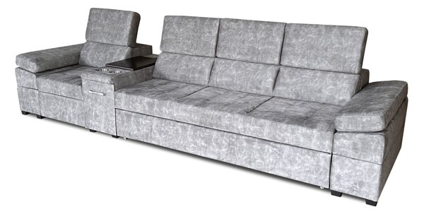 Kanapa z funkcją spania, kanapa 4 osobowa Infinity III funkcją relax i barkiem tkanina premium