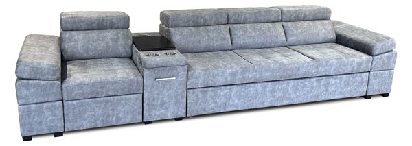 Kanapa z funkcją spania, kanapa 4 osobowa Infinity III funkcją relax i barkiem tkanina premium