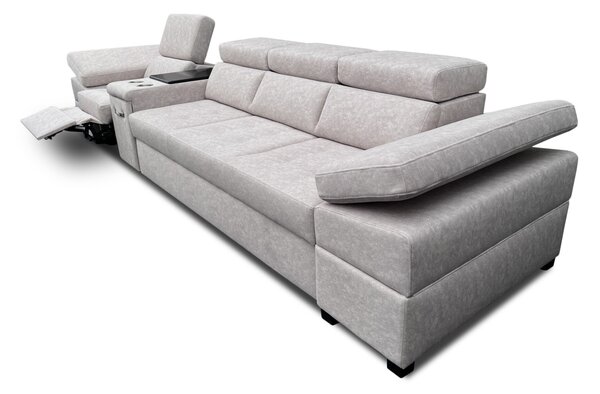 Kanapa z funkcją spania, kanapa 4 osobowa Infinity III funkcją relax i barkiem tkanina premium