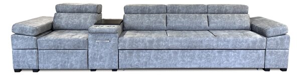 Kanapa z funkcją spania, kanapa 4 osobowa Infinity III funkcją relax i barkiem tkanina premium