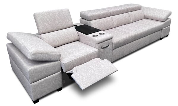 Kanapa z funkcją spania, kanapa 4 osobowa Infinity III funkcją relax i barkiem tkanina premium