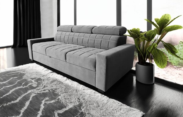Sofa Charlie III Pik z otwieraną pufą, pikowana