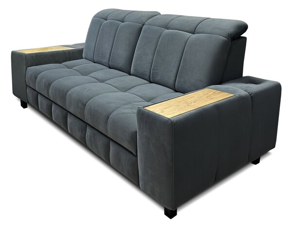 Ekskluzywna sofa 2osobowa CHARM I tkanina 160 cm, półki