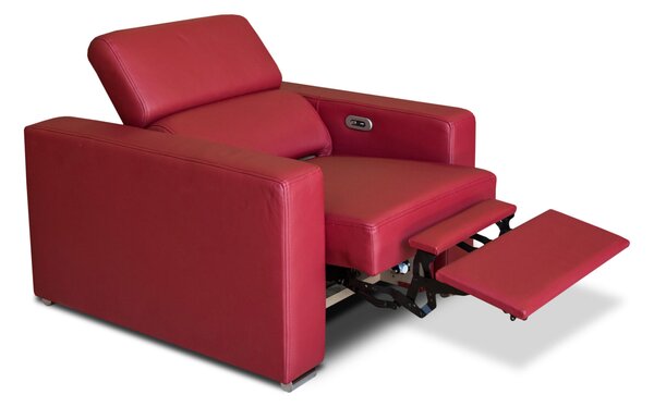 Fotel do salonu PETRA RELAX elektryczny w skórze naturalnej