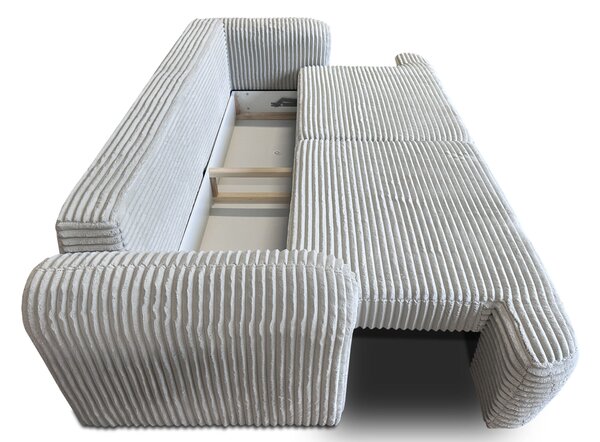 Sofa rozkładana kanapa Limba 250 x 108 cm tkanina styl skandynawski