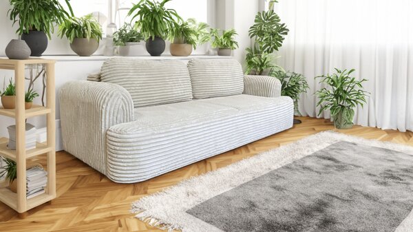 Sofa rozkładana kanapa Limba 250 x 108 cm tkanina styl skandynawski