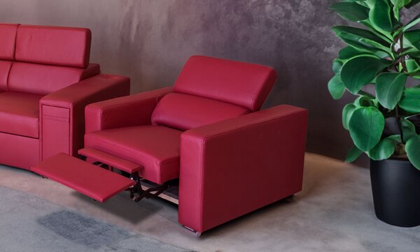 Fotel do salonu PETRA RELAX elektryczny w skórze naturalnej