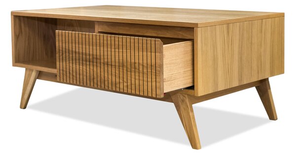 Stolik kawowy, ława dębowa Simi 1P1S szerokość 65 cm