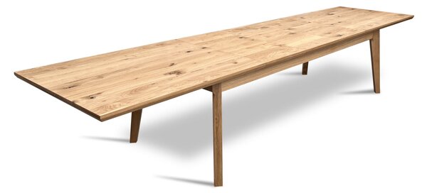 Stół rozkładany, stół dębowy 250/100 + 3x50 cm LUIS MAX w stylu LOFT