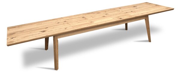 Stół rozkładany, stół dębowy 250/100 + 3x50 cm LUIS MAX w stylu LOFT