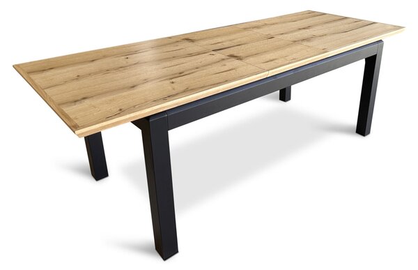 Stół rozkładany, stół drewniany 160/90 + 40 cm PABLO w stylu LOFT