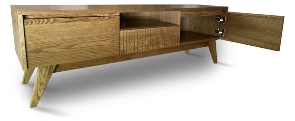 Komoda pod telewizor, szafka RTV dębowa Simi 2D1S1P szerokość 150 cm
