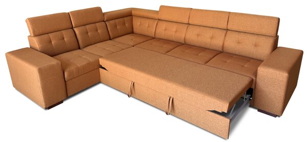 Narożnik, kanapa narożna z funkcją spania Satya III Relax 320/250 cm tkanina Plamoodporna