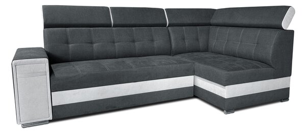 Narożnik rozkładany, kanapa narożna 260/150 cm FELIX XV regulowane zagłówki, tkanina obiciowa
